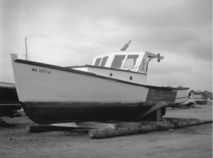 Donald Thurlow's lobster boat, Scarborough, 1943