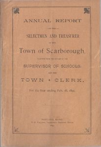 Cover of the Scarborough Annual Report - 1895