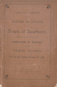 Cover of the Scarborough Town Report - 1896