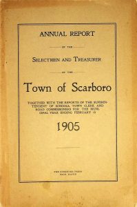 Cover of the 1905 Scarboro Town Report
