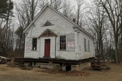Beech-Ridge-schoolhouse-moved-over-the-foundation-2019-11-18-IMG_1255-KO