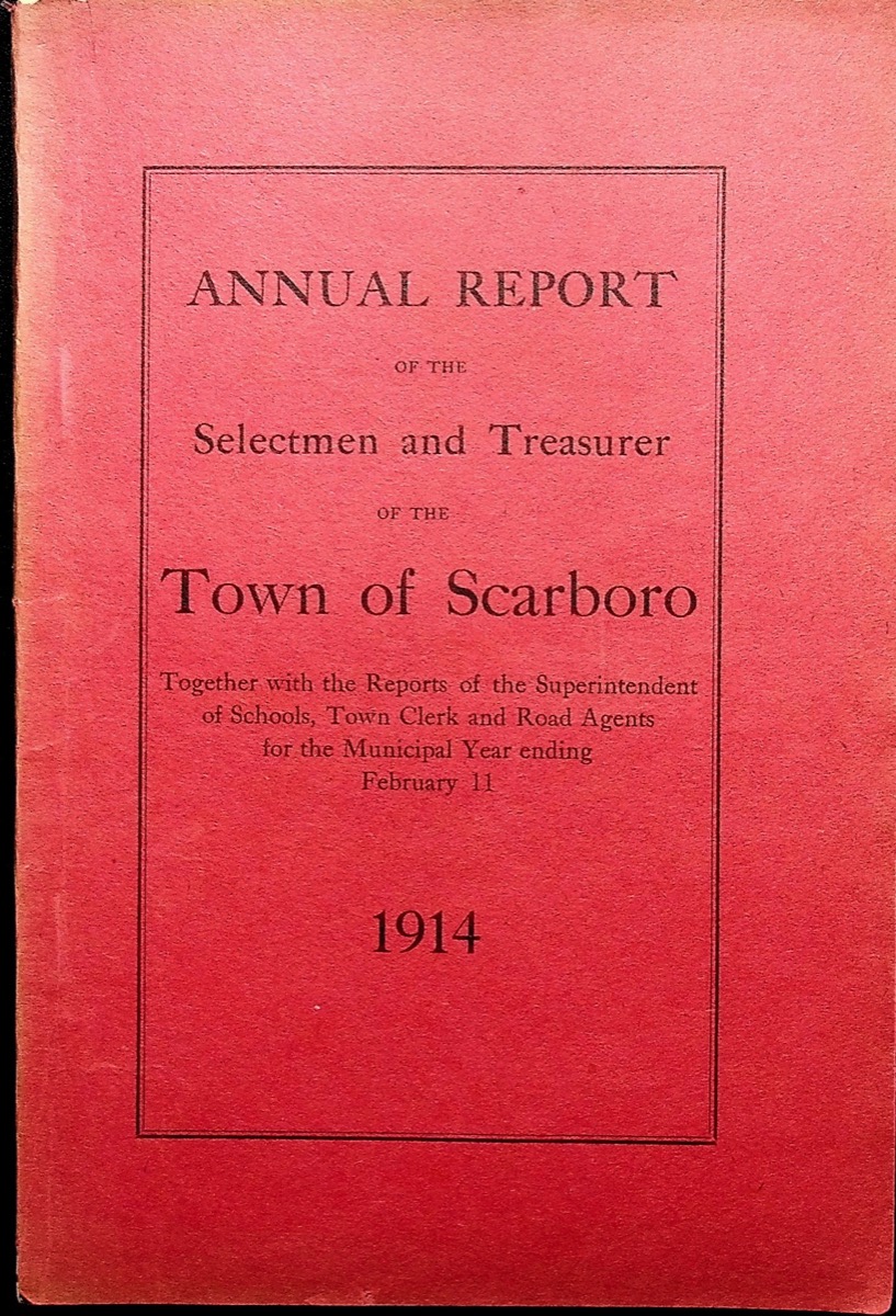 Annual Reports Town of Scarborough Scarborough Historical Society